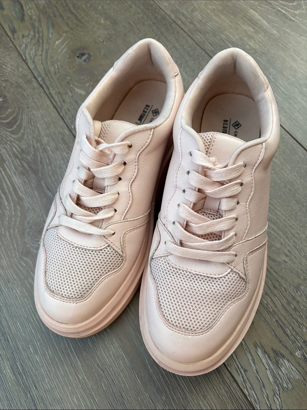Call It Spring Womens Pink Low Top Sneakers Lace Up Vegan BED Foam Comfort Shoes